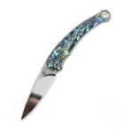 QSP Dolphin Liner Lock Pocket Knife 14C28N Blade Abalone Handle