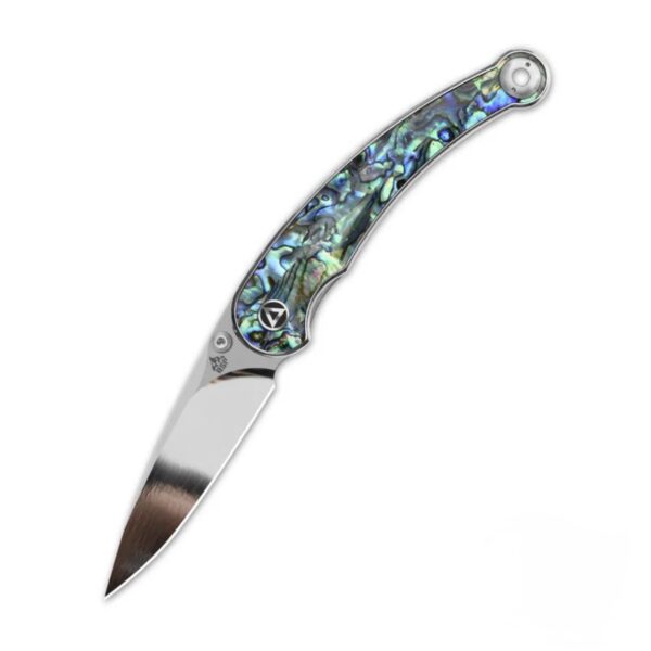 QSP Dolphin Liner Lock Pocket Knife 14C28N Blade Abalone Handle