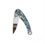 ⁦QSP Dolphin Liner Lock Pocket Knife 14C28N Blade Abalone Handle⁩ - الصورة ⁦4⁩