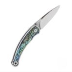 ⁦QSP Dolphin Liner Lock Pocket Knife 14C28N Blade Abalone Handle⁩ - الصورة ⁦3⁩