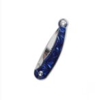 ⁦QSP Dolphin Liner Lock Pocket Knife 14C28N Blade Blue Resin Handle⁩ - الصورة ⁦2⁩