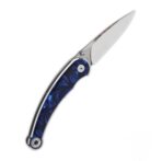 ⁦QSP Dolphin Liner Lock Pocket Knife 14C28N Blade Blue Resin Handle⁩ - الصورة ⁦4⁩