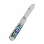 ⁦QSP Jumping Jack Slip Joint Pocket Knife 14C28N blade Abalone Handle⁩ - الصورة ⁦3⁩