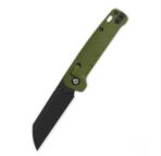 QSP Penguin Glyde Lock Pocket Knife 14C28N Black Blade OD Green FRN Handle