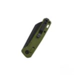 QSP Penguin Glyde Lock Pocket Knife 14C28N Black Blade OD Green FRN Handle - Image 3