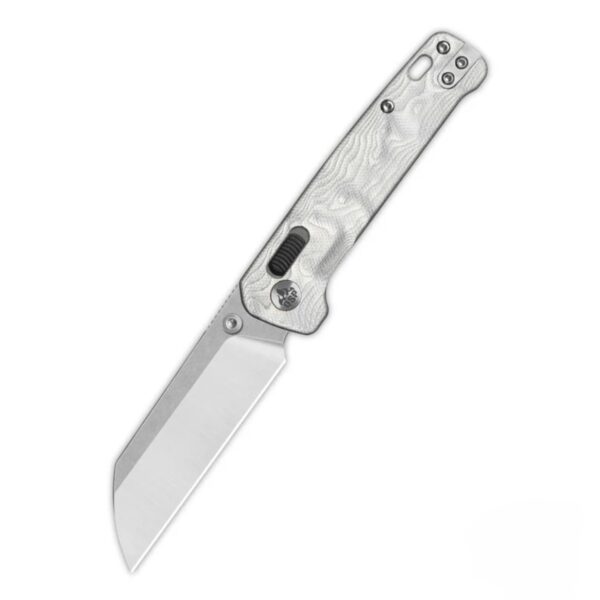 QSP Penguin Glyde Lock Pocket Knife 14C28N Satin Blade G10 with Aluminum Foil Handle