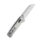 QSP Penguin Glyde Lock Pocket Knife 14C28N Satin Blade G10 with Aluminum Foil Handle - Image 4