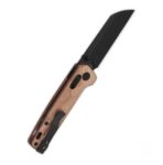 QSP Penguin Glyde Lock Pocket Knife 14C28N Black Blade G10 with Copper Foil Handle