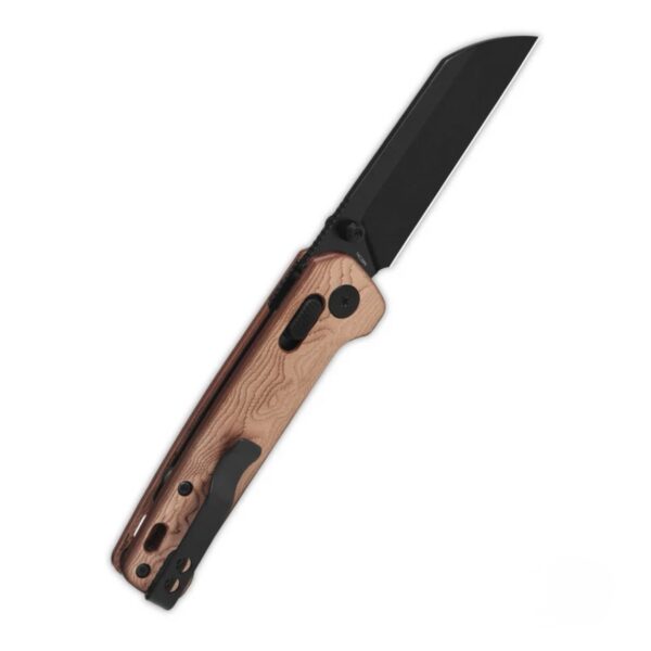 QSP Penguin Glyde Lock Pocket Knife 14C28N Black Blade G10 with Copper Foil Handle