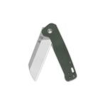 QSP Penguin V2 Liner Lock Pocket Knife D2 Satin Blade Green Micarta Handle - Image 3