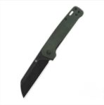 QSP Penguin V2 Liner Lock Pocket Knife D2 Black Blade Green Micarta Handle