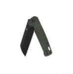 QSP Penguin V2 Liner Lock Pocket Knife D2 Black Blade Green Micarta Handle - Image 3