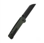 QSP Penguin V2 Liner Lock Pocket Knife D2 Black Blade Green Micarta Handle - Image 4
