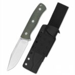 QSP Bison V2 Fixed Blade Knives Hunting knives D2 Satin Blade Micarta handle - Image 2