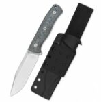 QSP Bison V2 Fixed Blade Knives Hunting knives D2 Satin Blade Micarta handle - Image 2