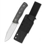 QSP Bison V2 Fixed Blade Knives Hunting knives D2 Satin Blade Micarta handle - Image 2