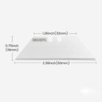 Ceramic Utility Knife Blades 10PCS (White)