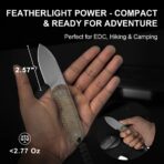 ⁦Kizer Drop Bear Fix 14C28N Burlap Micarta⁩ - الصورة ⁦7⁩