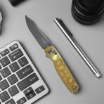 Kizer Pokiman CC  Clutch Lock Clip Point Four-Finger Full Grip Clear PEI - Image 6