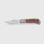 Kizer Trestle Damascus Titanium & Mkuruti Wood