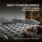 ⁦Kizer Feweed S90V Titanium+ Fat Carbon（Toxic Storm）⁩ - الصورة ⁦8⁩