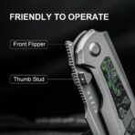 ⁦Kizer Feweed S90V Titanium+ Fat Carbon（Toxic Storm）⁩ - الصورة ⁦9⁩