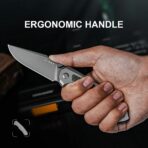 ⁦Kizer Feweed S90V Titanium+ Fat Carbon（Toxic Storm）⁩ - الصورة ⁦10⁩
