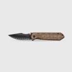 Kizer HARPOON FOLD 3-Layer Composite San Mai Steel + Flat Grind FRAME LOCK Titanium & Norplex UltreX™ Micarta