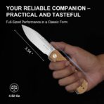 Kizer Retro Nitro-V Steel Micarta & Brass Handle - Image 6