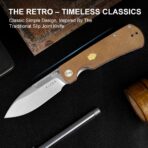 Kizer Retro Nitro-V Steel Micarta & Brass Handle - Image 7
