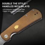 Kizer Retro Nitro-V Steel Micarta & Brass Handle - Image 8