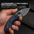 ⁦Kizer Microbe Kizer Button Liner Lock 14C28N Aluminum⁩ - الصورة ⁦7⁩
