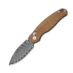 Kizer Phoca CD Clutch Lock Acid Damascus Mkuruti Wood - Image 2