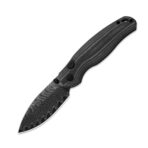 ⁦Kizer Phoca BD Button Liner Lock™ | Black Acid Damascus Norplex UltreX™ Micarta⁩ - الصورة ⁦2⁩