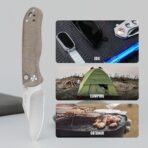Kizer Drop Bear 2 Button Liner Lock™ Nitro-V Micarta - Image 5