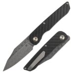 ⁦KANSEPT NETTLE | LINER LOCK | TWILL CARBON FIBER&G10 | 3.28" DAMASCUS BLADE | D. SHARON DESIGN |⁩ - الصورة ⁦2⁩