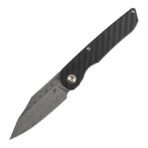 ⁦KANSEPT NETTLE | LINER LOCK | TWILL CARBON FIBER&G10 | 3.28" DAMASCUS BLADE | D. SHARON DESIGN |⁩ - الصورة ⁦4⁩