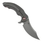 ⁦KANSEPT GILGAMESH FLIPPER MARSVALLEY FATCARBON FIBER WITH BEADBLASTED TITANIUM HANDLE ( 3.75" CPM S35VN BLADE) ANDREAS GOLTZ DESIGNED⁩ - الصورة ⁦3⁩