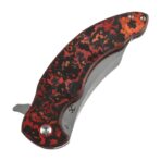 ⁦KANSEPT GILGAMESH FLIPPER MARSVALLEY FATCARBON FIBER WITH BEADBLASTED TITANIUM HANDLE ( 3.75" CPM S35VN BLADE) ANDREAS GOLTZ DESIGNED⁩ - الصورة ⁦4⁩