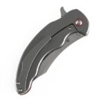 ⁦KANSEPT GILGAMESH FLIPPER MARSVALLEY FATCARBON FIBER WITH BEADBLASTED TITANIUM HANDLE ( 3.75" CPM S35VN BLADE) ANDREAS GOLTZ DESIGNED⁩ - الصورة ⁦5⁩