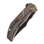 ⁦KANSEPT ORION LIMITED VERSION FLIPPER BRONZE ANODIZED TITANIUM HANDLE (3.07" BLACKWASH CPM S35VN WITH CNC MILLING BLADE) JB STOUT DESIGN⁩ - الصورة ⁦6⁩