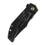 ⁦KANSEPT ORION LIMITED VERSION FLIPPER BLACKWASH TITANIUM HANDLE (3.07" BLACKWASH CPM S35VN WITH CNC MILLING BLADE) JB STOUT DESIGN⁩ - الصورة ⁦4⁩