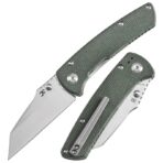 KANSEPT MAIN STREET THUMB STUBS GREEN MICARTA HANDLE (3.36'' 154CM BLADE) DIRK PINKERTON DESIGN - Image 2