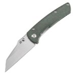 KANSEPT MAIN STREET THUMB STUBS GREEN MICARTA HANDLE (3.36'' 154CM BLADE) DIRK PINKERTON DESIGN