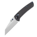 KANSEPT MAIN STREET THUMB STUDS/ CROSSBAR LOCK KINFE TWILL CARBON FIBER G10 HANDLE (3.36'' 154CM BLADE) DIRK PINKERTON DESIGN