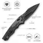 ⁦Intruder-05 Titanium and Carbon Fiber Scale,Axis Lock,Thumb Stud,TASKnives Design⁩ - الصورة ⁦4⁩