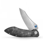 ⁦Rhino-W Frame Lock EDC Folding Pocket Knife, 3.2'' M390 Steel Blade, Carbon Fiber Titanium Handle⁩ - الصورة ⁦2⁩