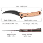 Lacerta-CU Liner Lock EDC Folding Pocket Knife 3.34'' 14C28N Steel Blade,Copper Foil Handle,Tiguass Design - Image 4