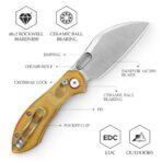 Batwing-YP Crossbar Lock Folding Pocket Knife,2.99'' 14C28N Steel Blade,PEI Handle - Image 2