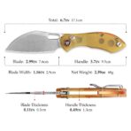Batwing-YP Crossbar Lock Folding Pocket Knife,2.99'' 14C28N Steel Blade,PEI Handle - Image 3